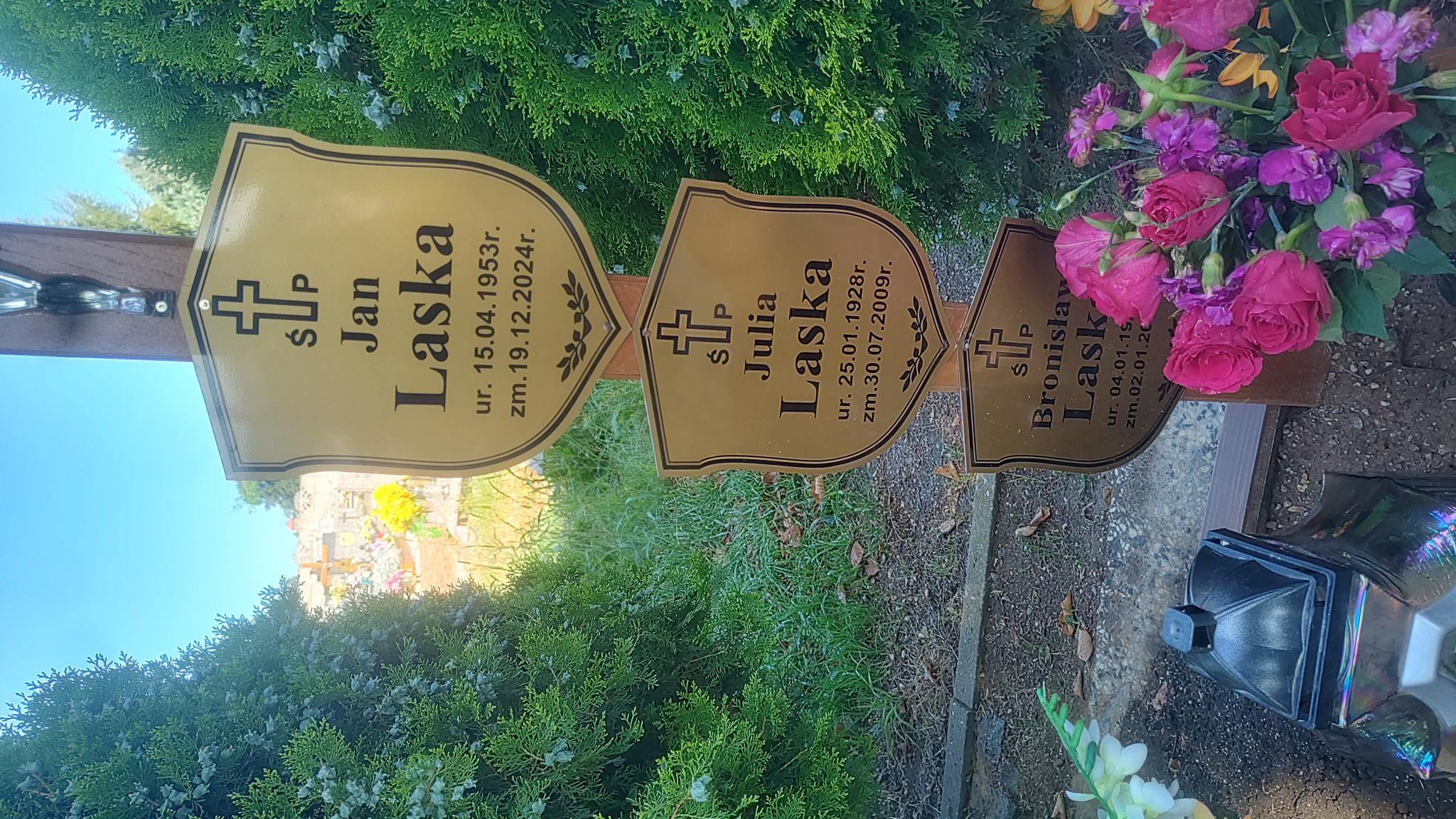Grób BRONISŁAW LASKA