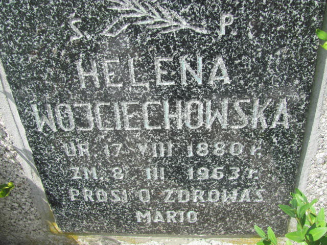 Helena WOJCIECHOWSKA 1880 Legnickie Pole - Grobonet - Wyszukiwarka osób pochowanych