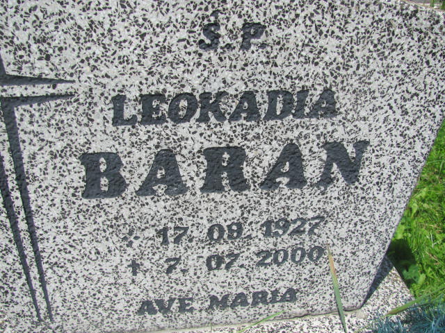 Leokadia BARAN 1927 Legnickie Pole - Grobonet - Wyszukiwarka osób pochowanych