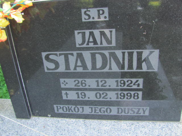 Jan STADNIK 1924 Legnickie Pole - Grobonet - Wyszukiwarka osób pochowanych