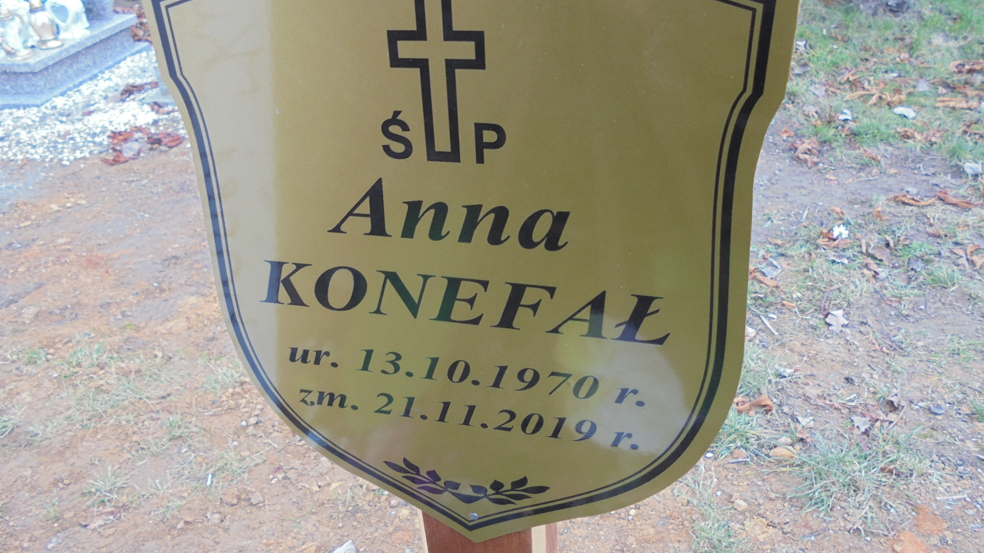 Anna KONEFAŁ 1970 Legnickie Pole - Grobonet - Wyszukiwarka osób pochowanych